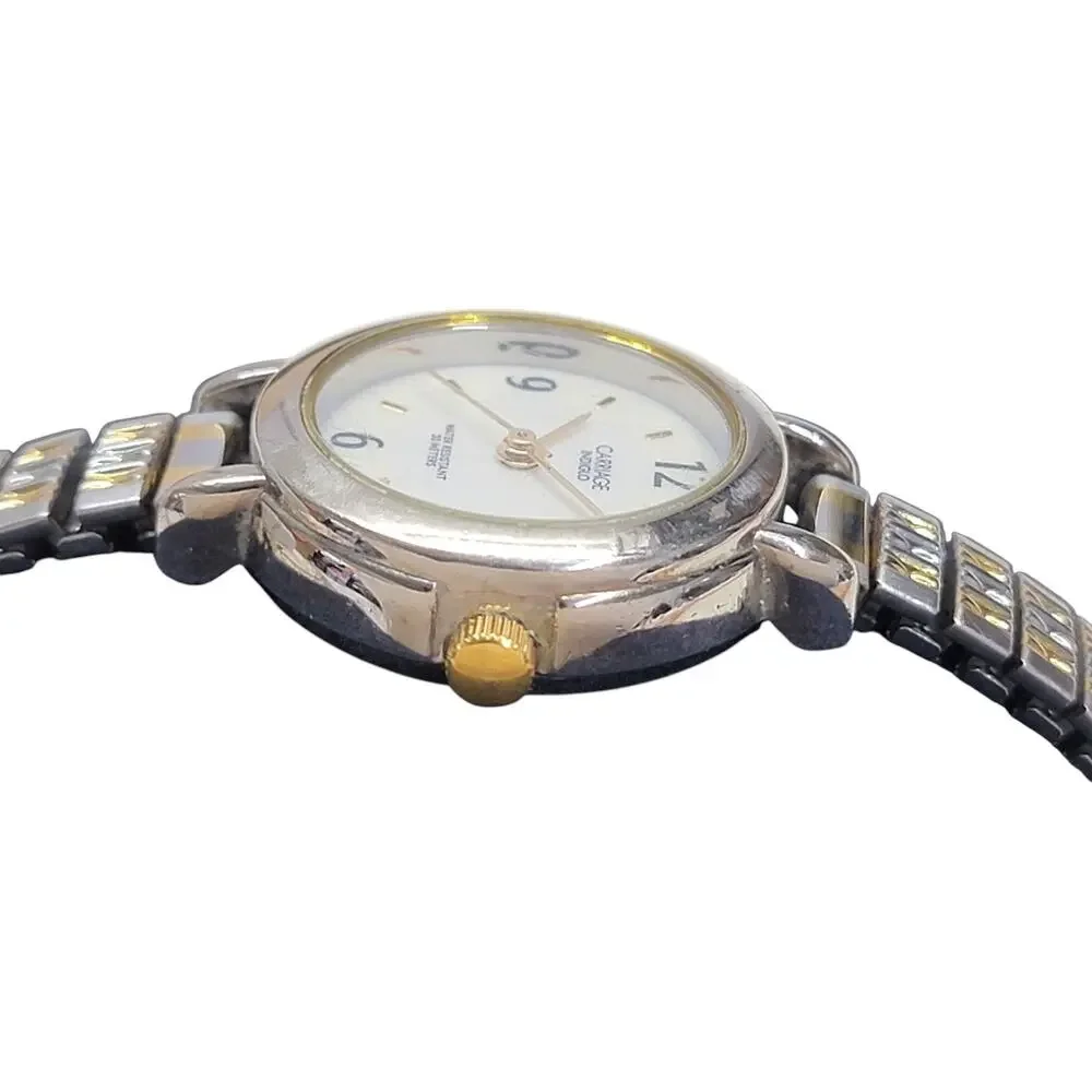 Carriage by Timex Womens Watch Indiglo Two Tone Expansion Band Quartz